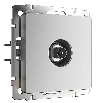 ТВ-розетка оконечная (серебряный матовый) Werkel