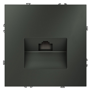 Розетка компьютерная встраиваемая VOLTUM S70 RJ45 кат.6, (титан)