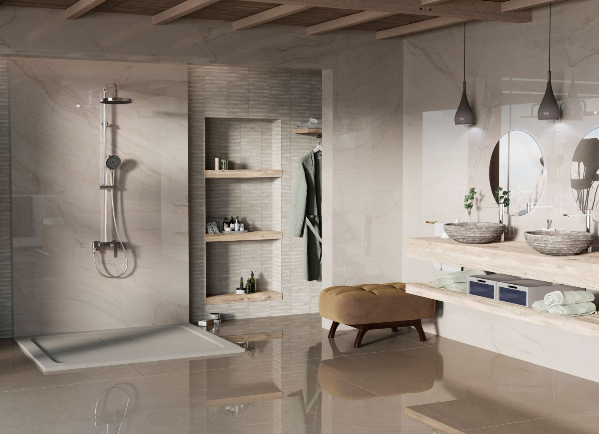 Душевая стойка Vincea VSFS-413CH настенная цвет хром