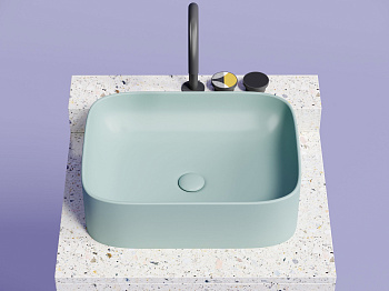 Умывальник чаша накладная прямоугольная CN6052MLG