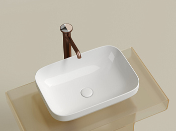Умывальник чаша накладная прямоугольная CN6055