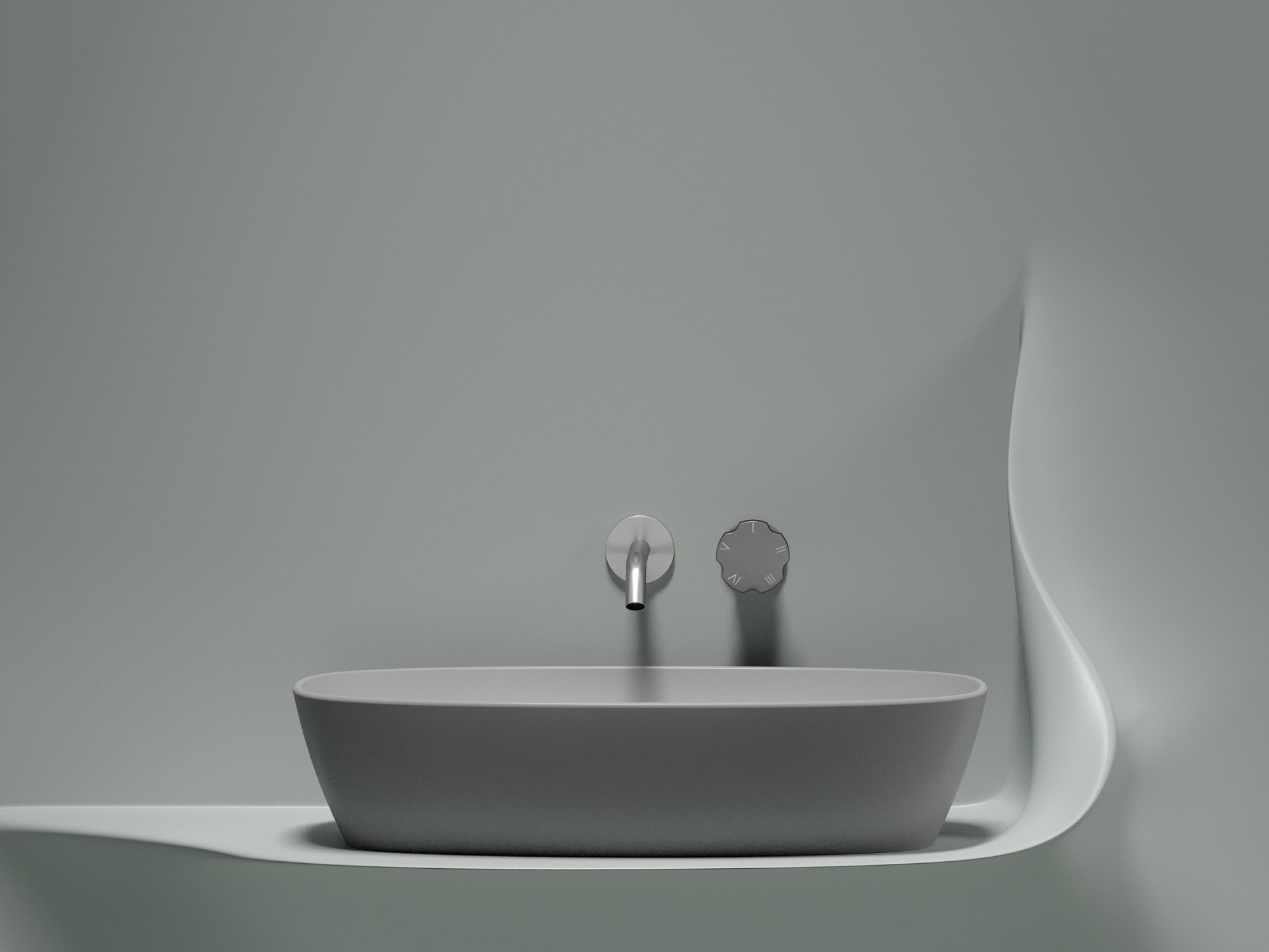 Умывальник чаша накладная овальная CN6049MSG