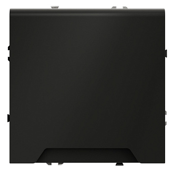 Розетка встраиваемая VOLTUM S70 с заземлением, защитными шторками и крышкой 16А, (черный матовый)