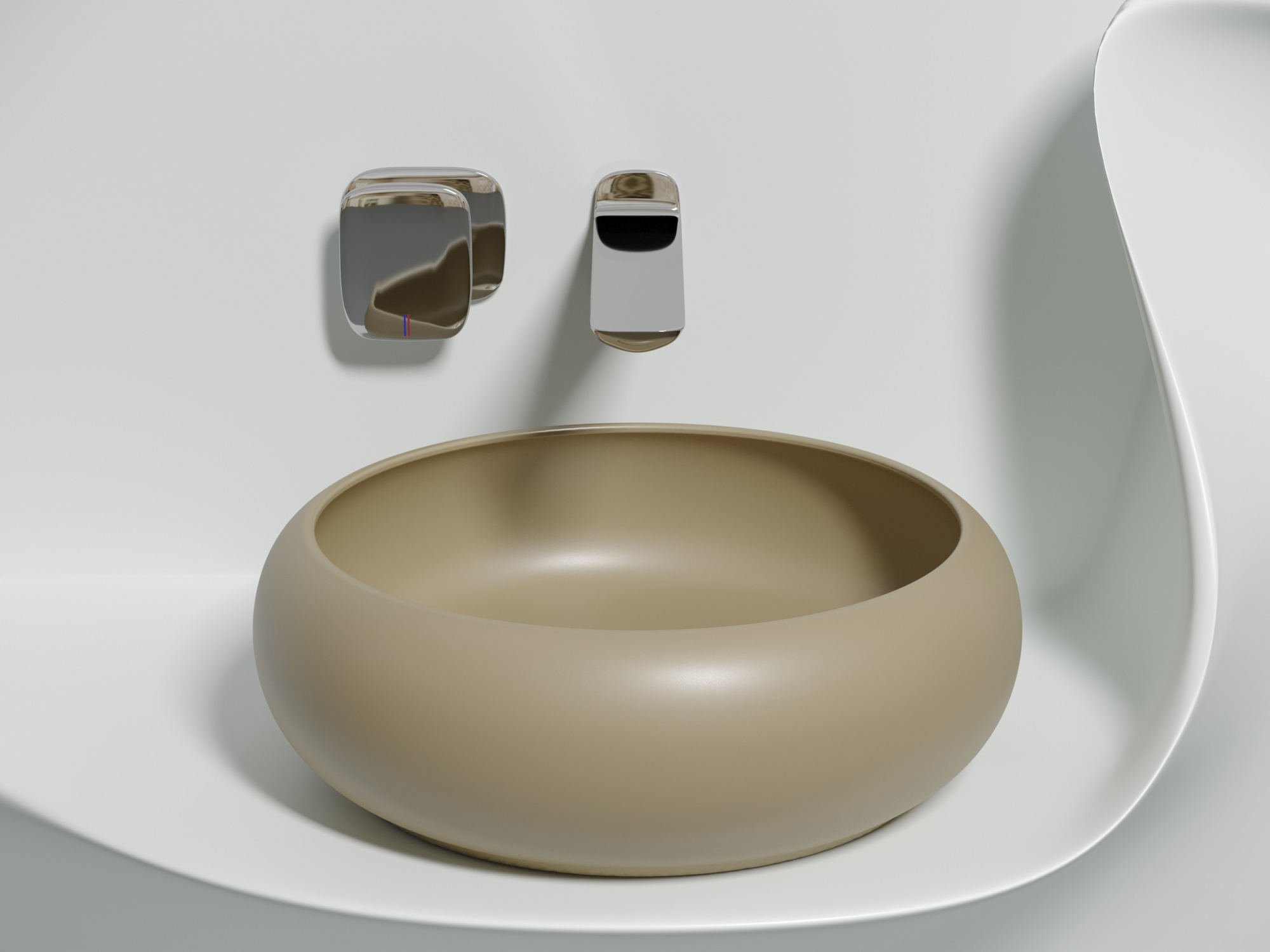 Умывальник чаша накладная круглая CN6050MC