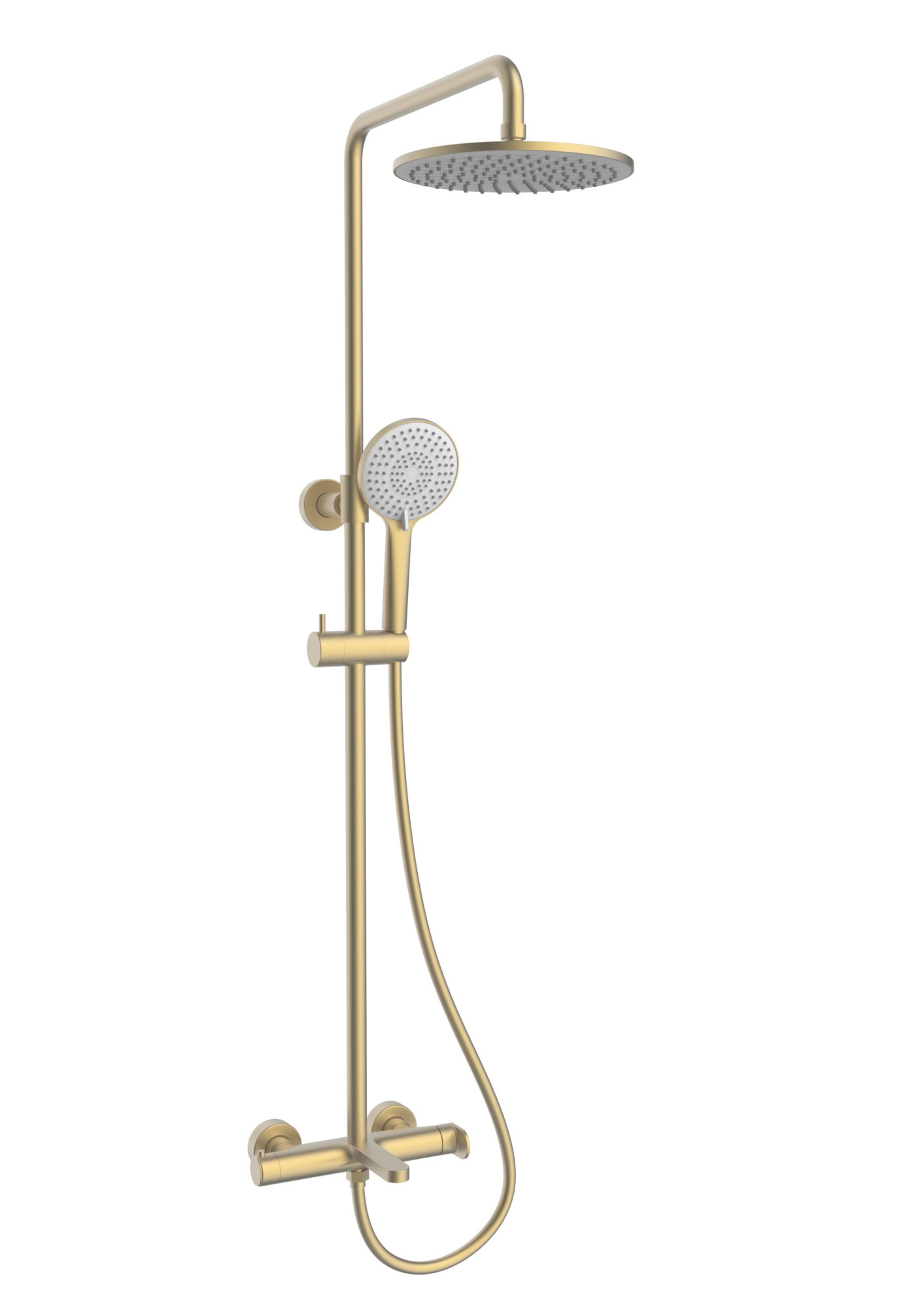 Душевая стойка Vincea Rondo VSFS-1R1BG настенная цвет брашированное золото