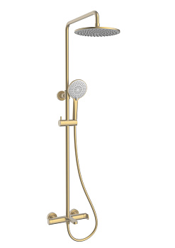 Душевая стойка Vincea Rondo VSFS-1R1BG настенная цвет брашированное золото