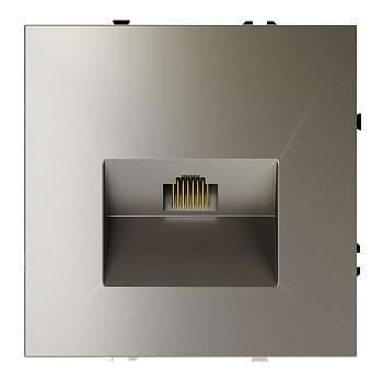 Розетка компьютерная встраиваемая VOLTUM S70 RJ45 кат.6, (шелк)