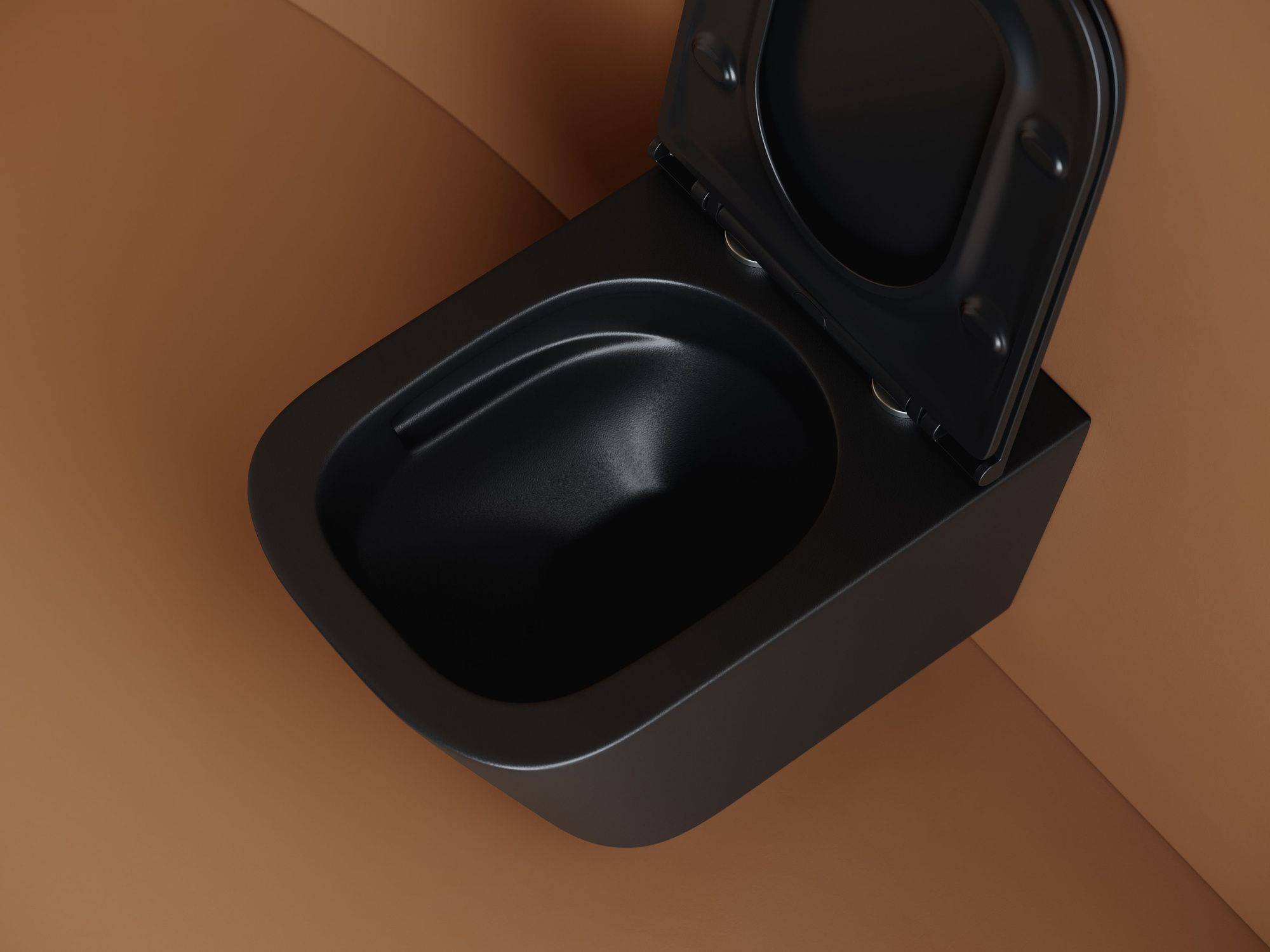 Подвесной унитаз Union безободковый, смыв торнадо CN4009TMB