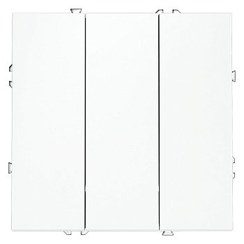 Выключатель встраиваемый VOLTUM S70 трехклавишный 10А, (белый матовый)