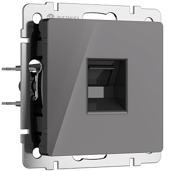 Розетка Ethernet RJ-45 (графит акрил) Werkel