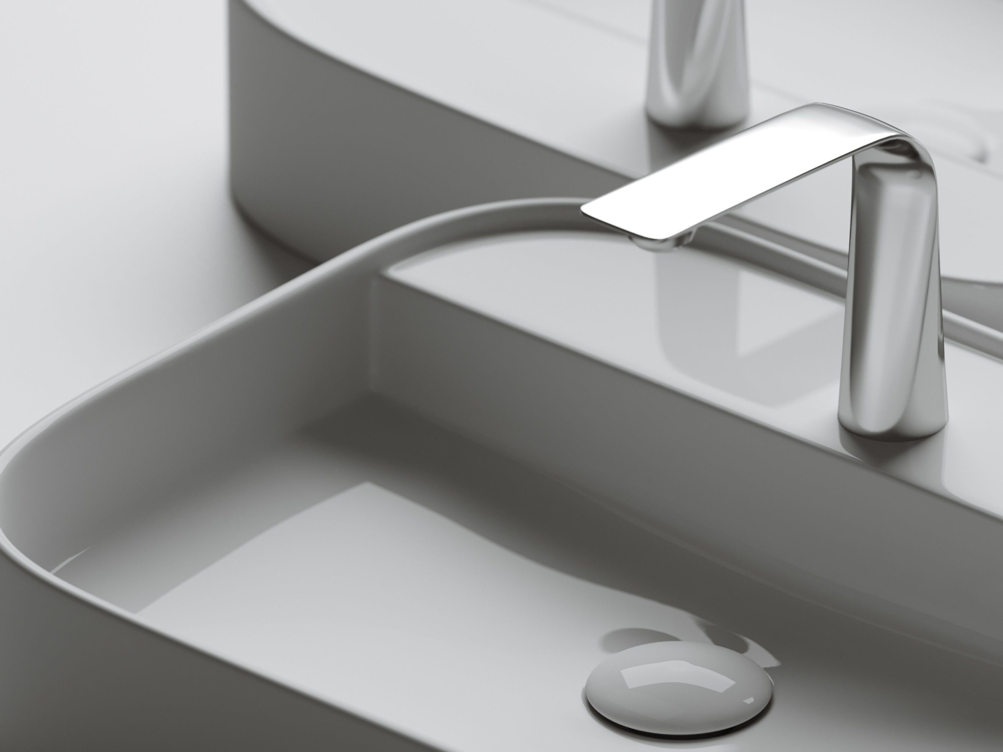 Умывальник чаша накладная прямоугольная CN6034