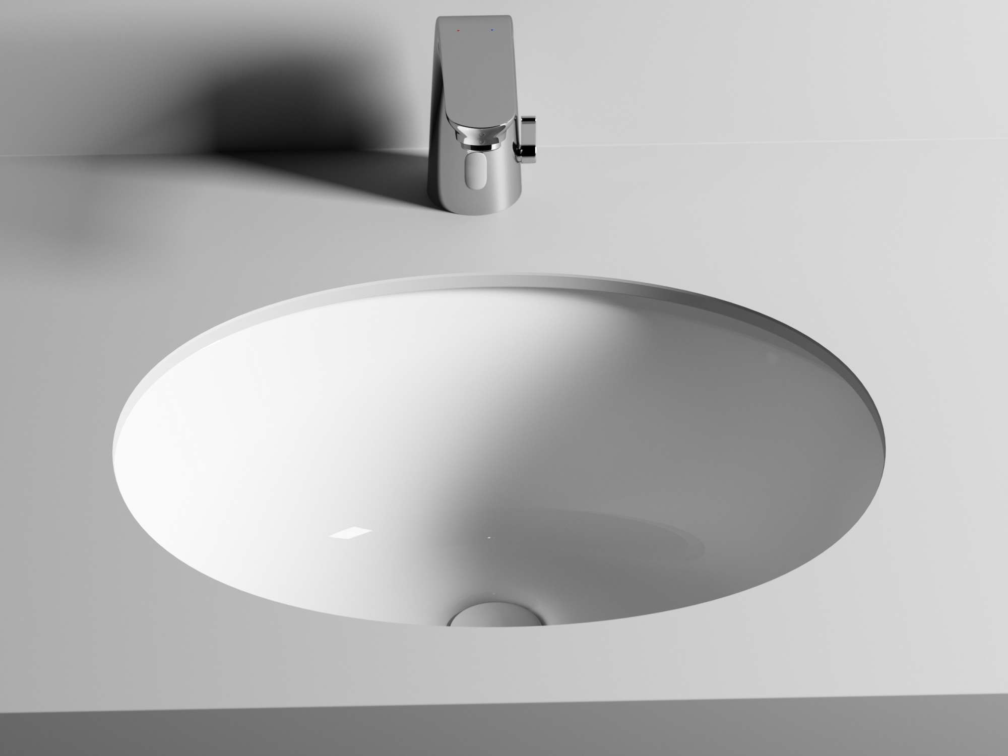 Умывальник овальный встраиваемый под столешницу CN6042