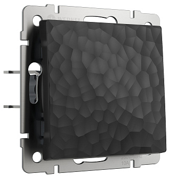 Выключатель одноклавишный проходной (черный) Werkel