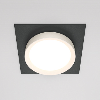 Встраиваемый светильник Maytoni Hoop GX53 1x12Вт DL086-GX53-SQ-BW