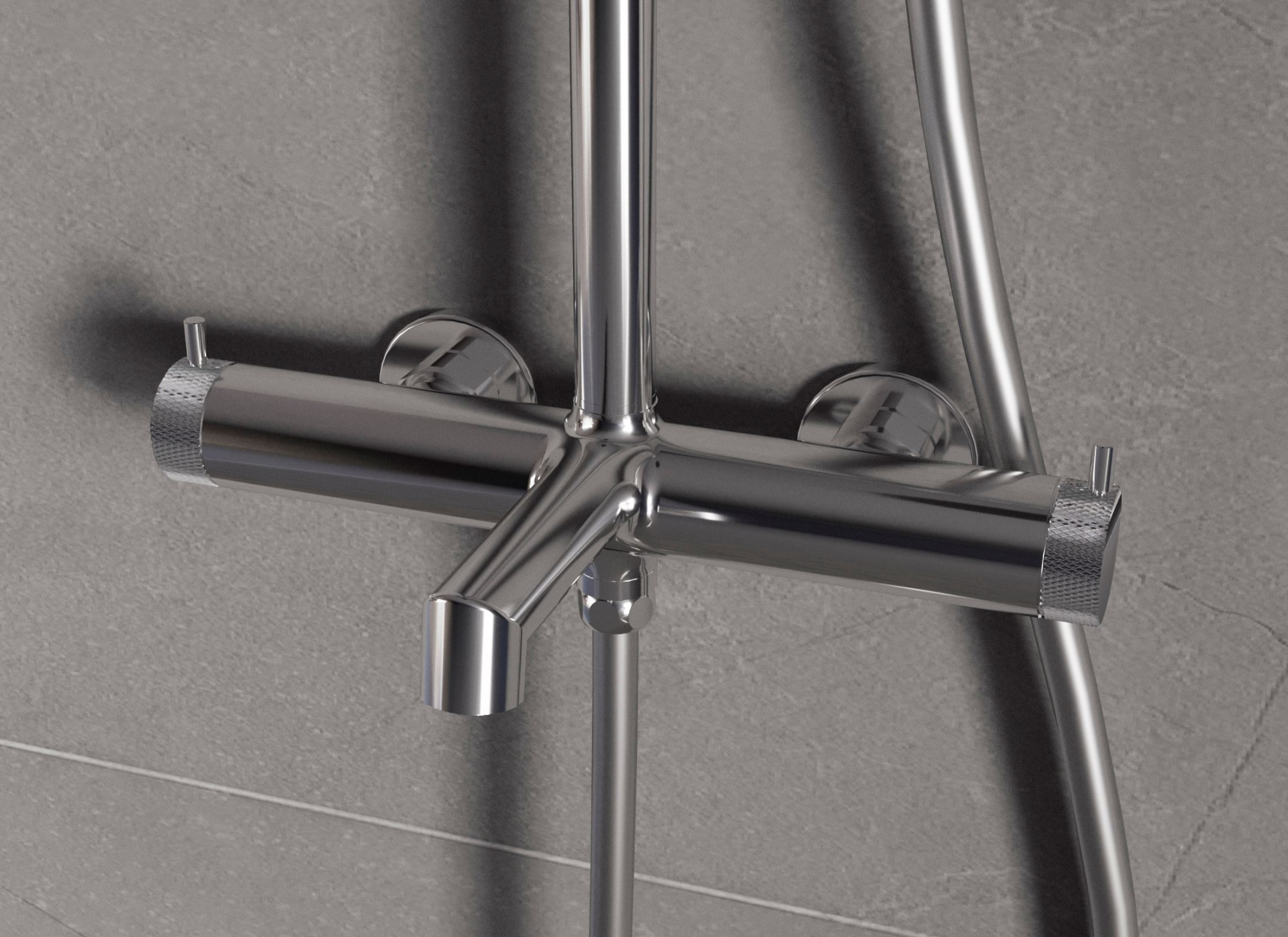 Душевая стойка Vincea Rim VSFS-2RM1CH настенная цвет хром