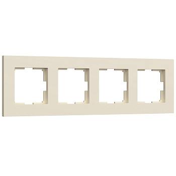 Рамка на 4 поста Slab (айвори софт) Werkel