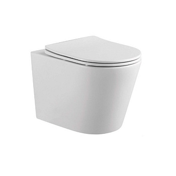 Унитаз-компакт подвесной безободковый Aquatek ВЕГА AQ1904T-00 490*360*320 с сиденьем Soft Close, смыв Торнадо