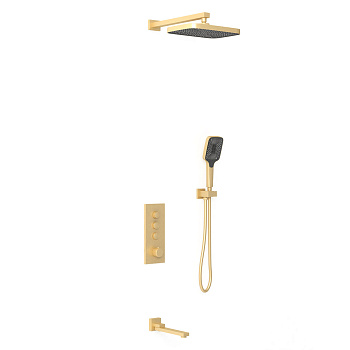 Душевая система Vincea VSFW-433T1BG встраиваемая в стену цвет брашированное золото
