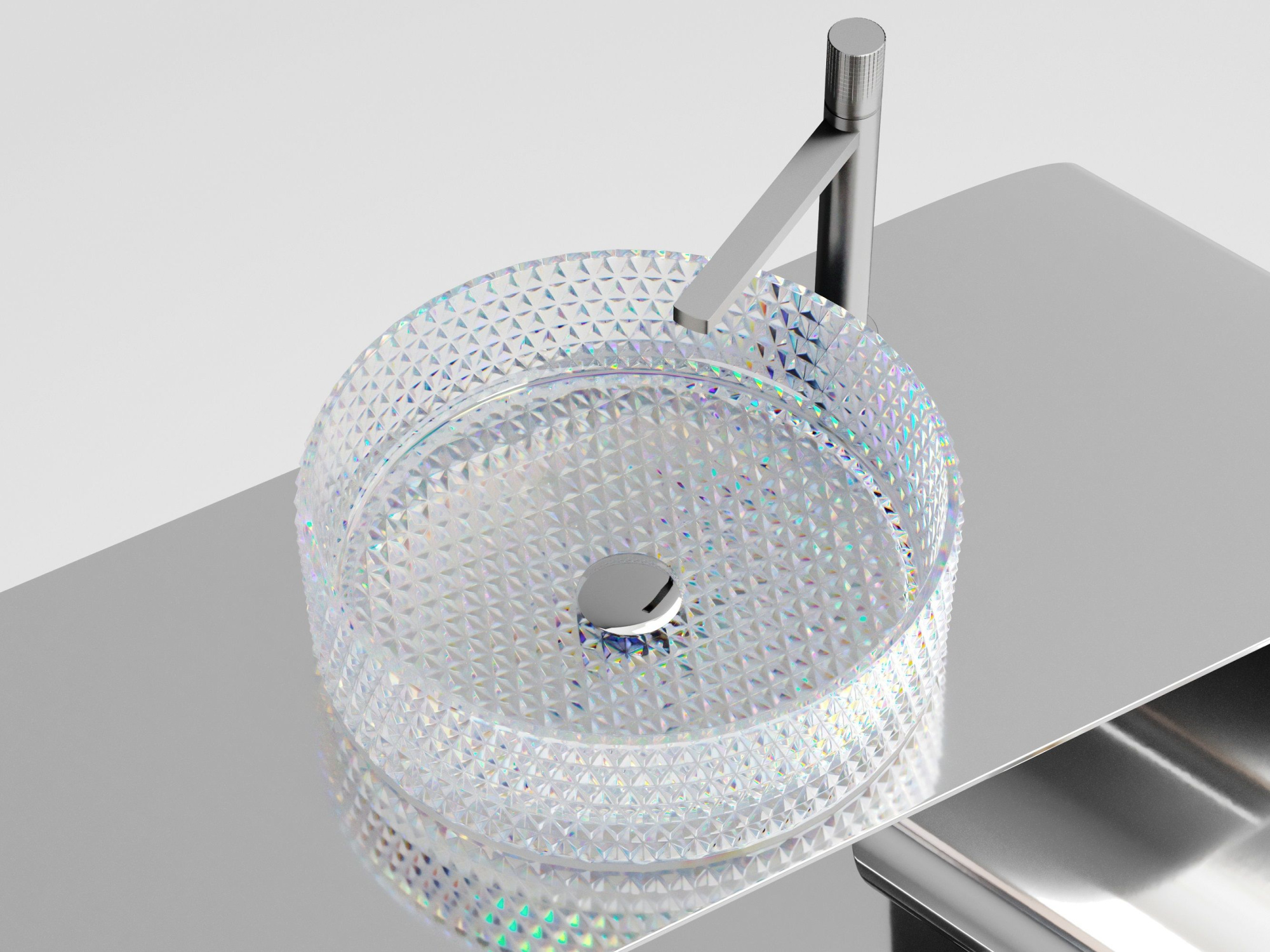 Умывальник чаша накладная круглая CN6059