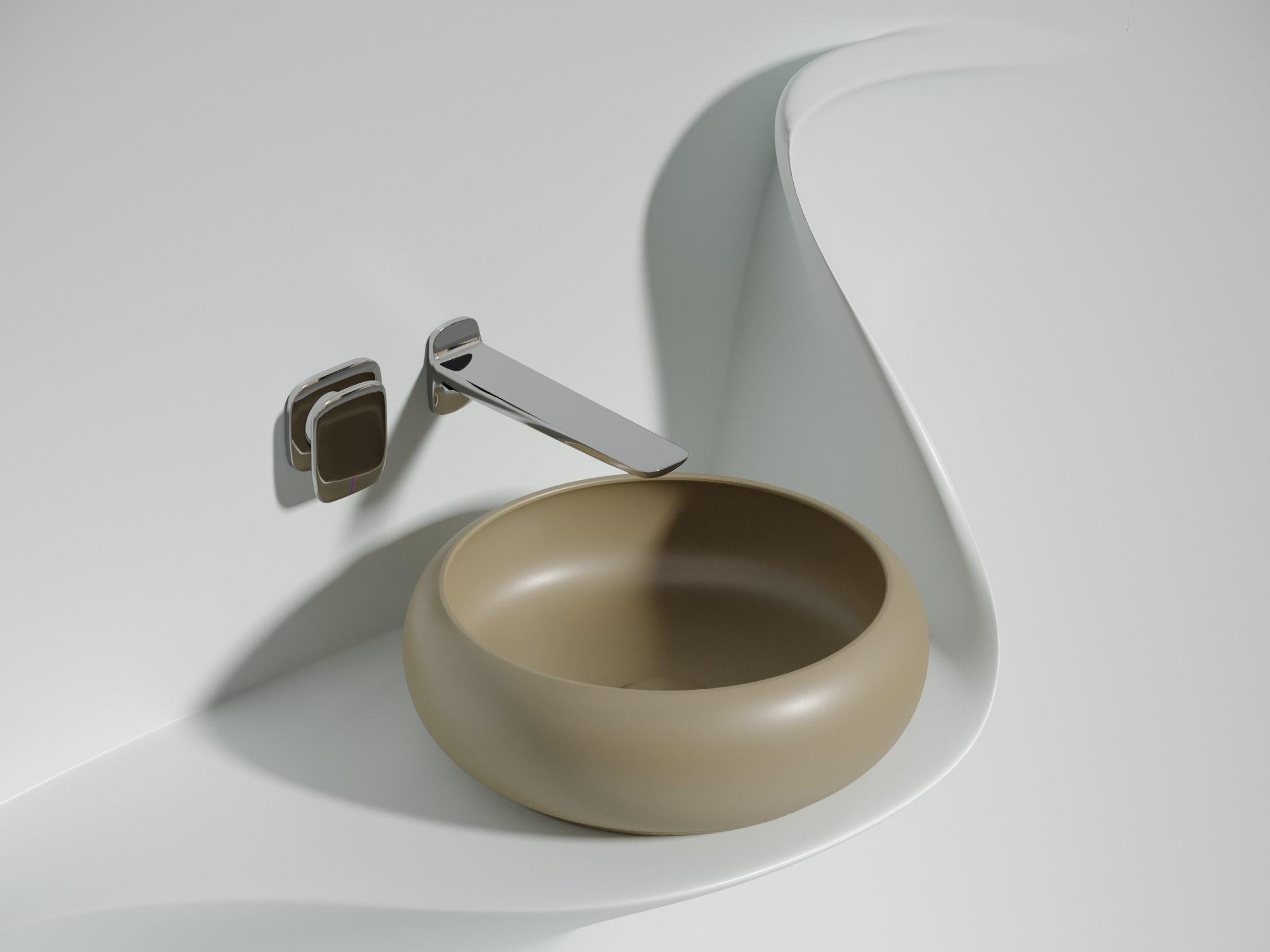 Умывальник чаша накладная круглая CN6050MC