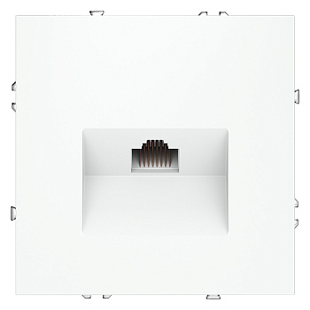 Розетка компьютерная встраиваемая VOLTUM S70 RJ45 кат.6, (белый матовый)