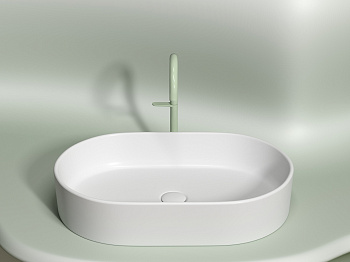 Умывальник чаша накладная овальная CN6048MW