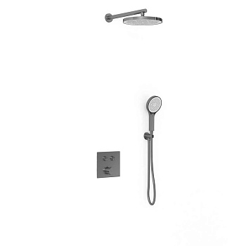 Душевая система Vincea VSFW-4212GM встраиваемая в стену цвет вороненая сталь