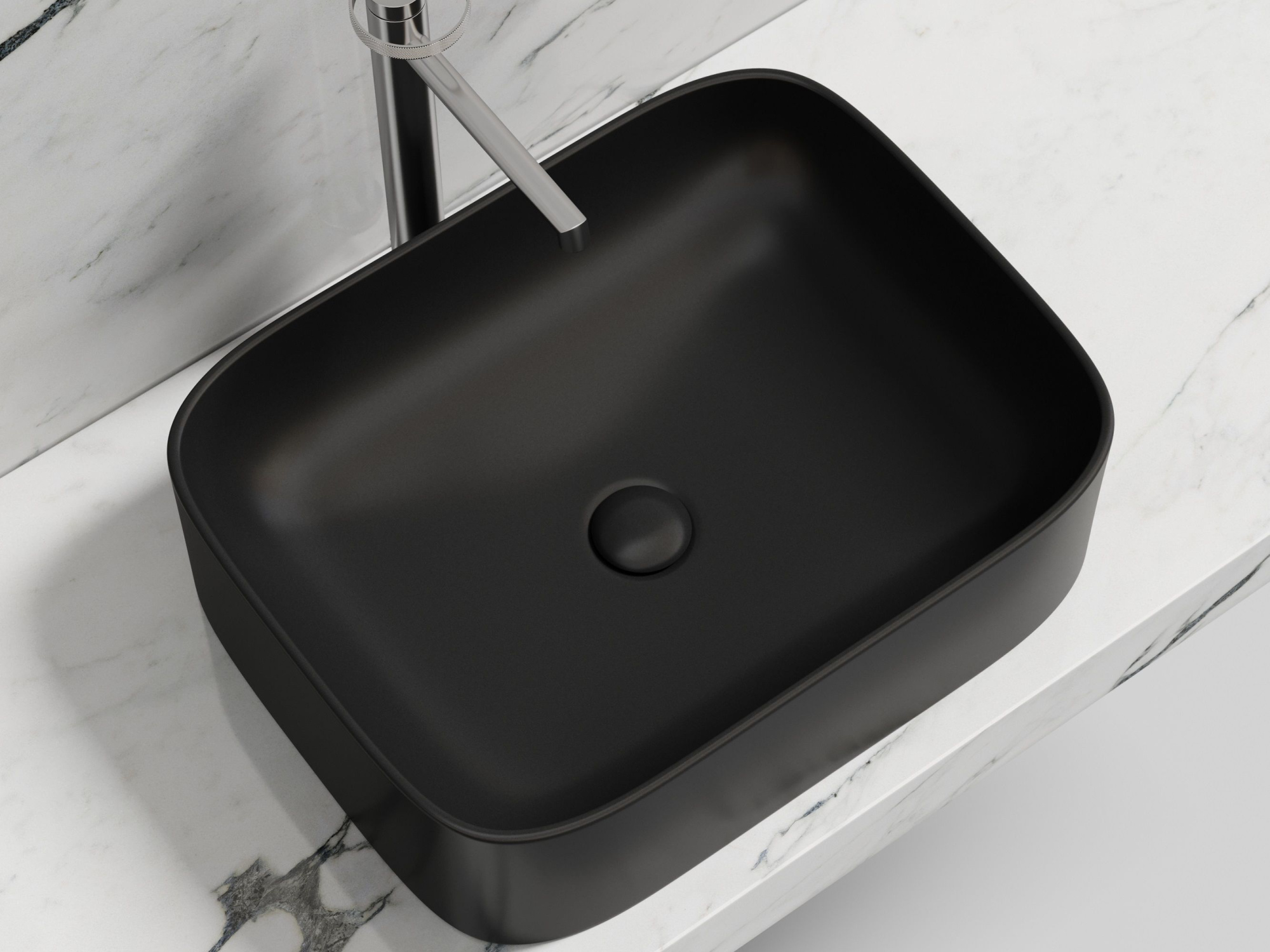 Умывальник чаша накладная прямоугольная CN6052MB