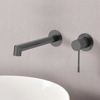 Смеситель Vincea Desire VBFW-1D1GM настенный вороненая сталь