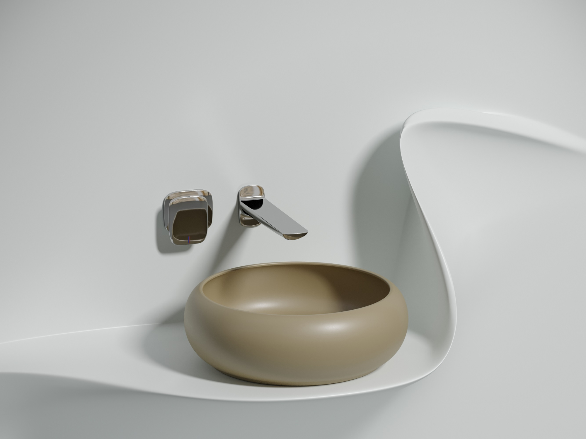 Умывальник чаша накладная круглая CN6050MC