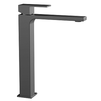 Смеситель Vincea Cube VBF-1C02GM на столешницу вороненая сталь