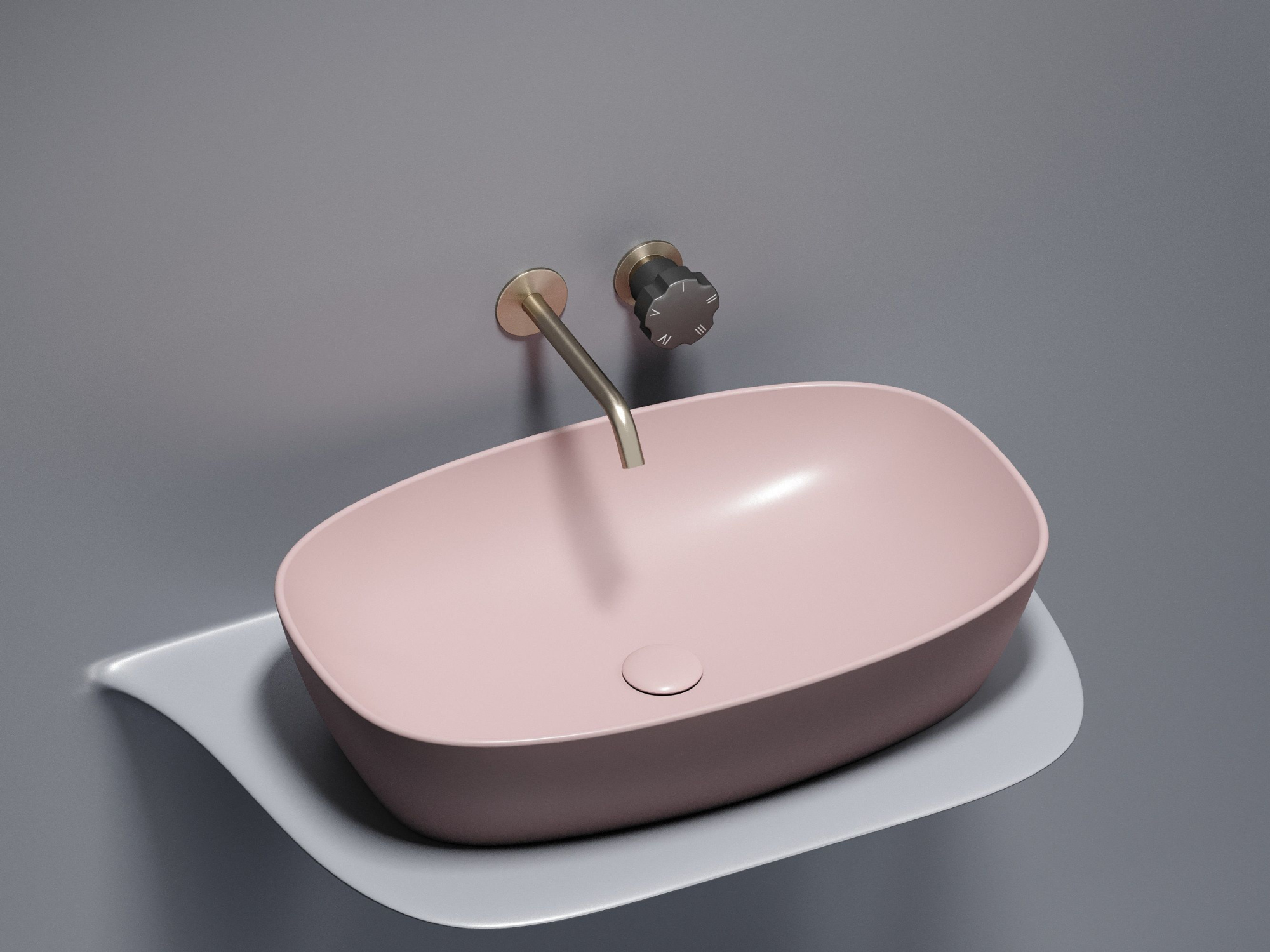 Умывальник чаша накладная овальная CN6049MP