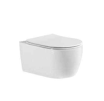 Унитаз подвесной безободковый Aquatek ЕВРОПА NEW AQ1106-00 490*360*250 с сиденьем Soft Close