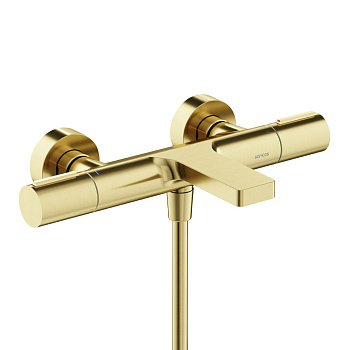 Термостатический смеситель для ванны с душем Etna, брашированное золото, PVD покрытие SC9006BG