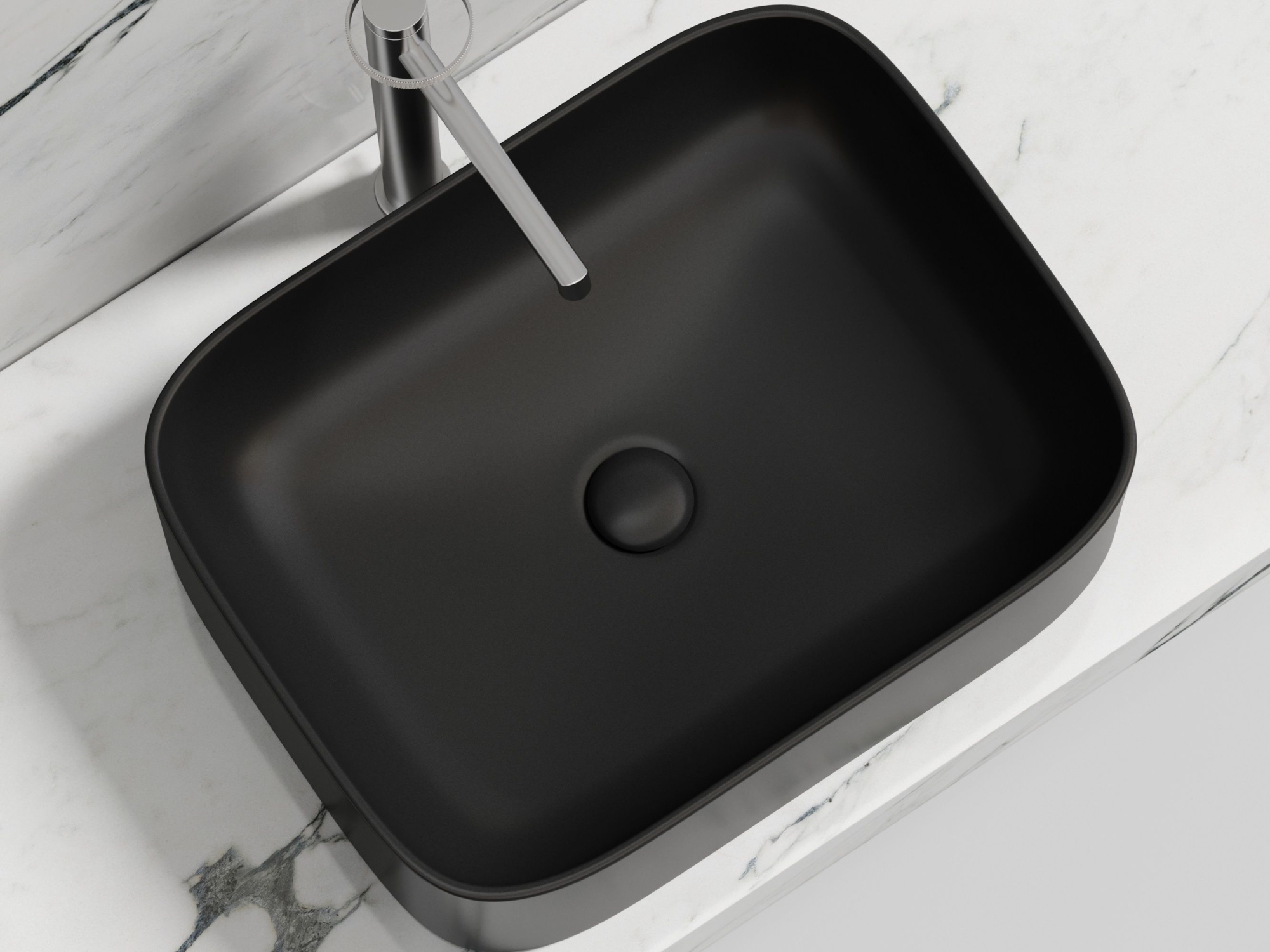 Умывальник чаша накладная прямоугольная CN6052MB