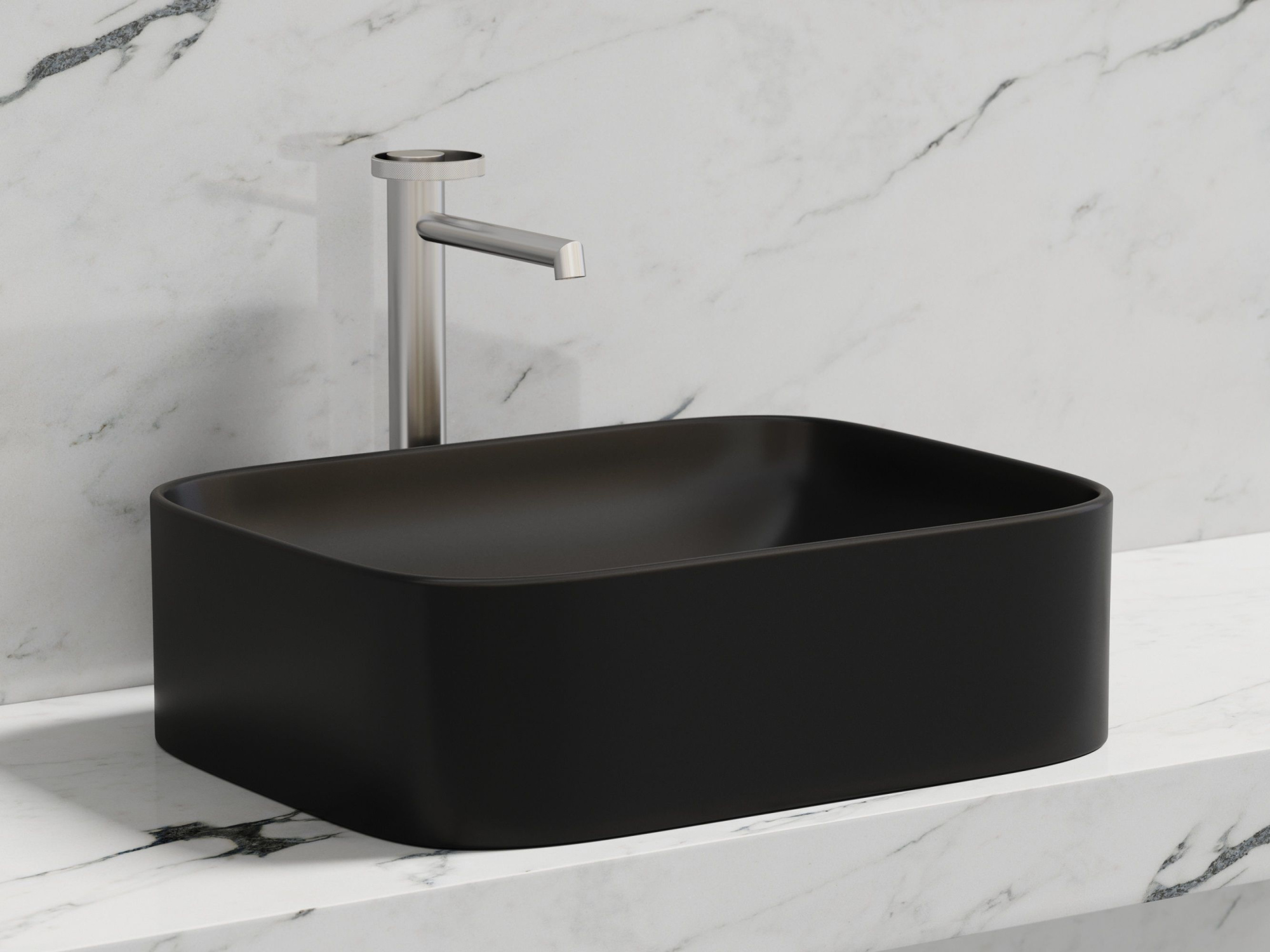 Умывальник чаша накладная прямоугольная CN6052MB