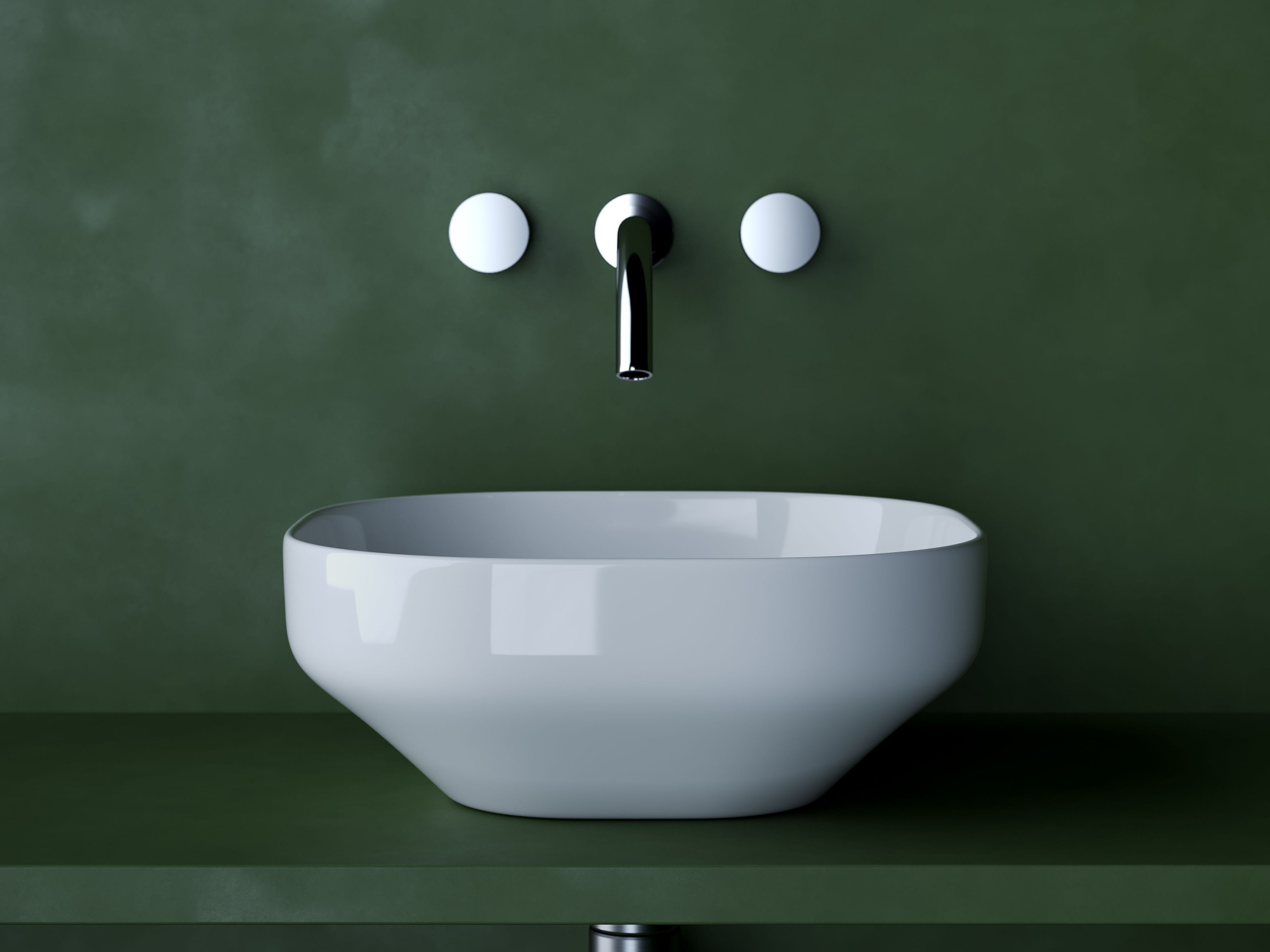 Умывальник чаша накладная квадратная CN5032