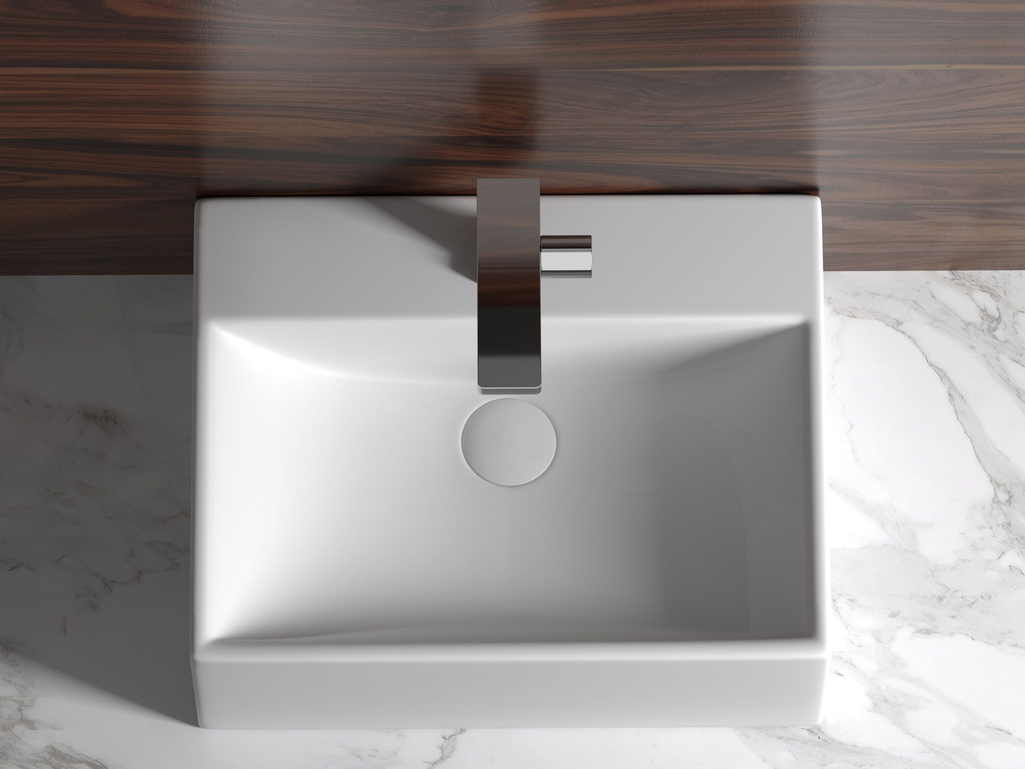 Умывальник чаша накладная прямоугольная CN6040