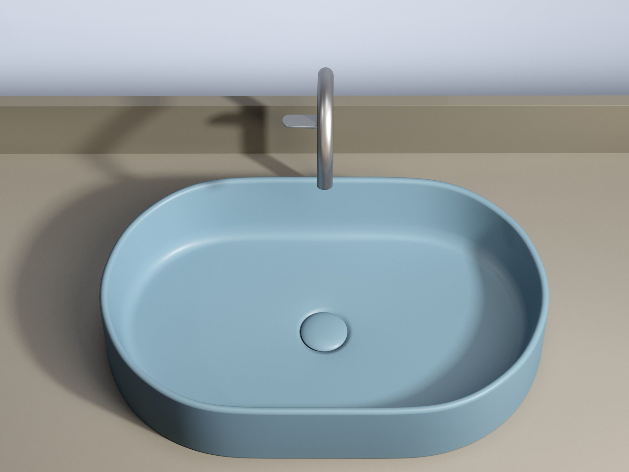 Умывальник чаша накладная овальная CN6048ML