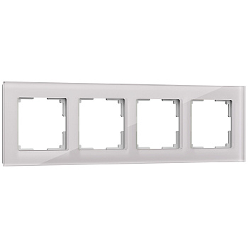 Рамка на 4 поста (дымчатый,стекло) Werkel