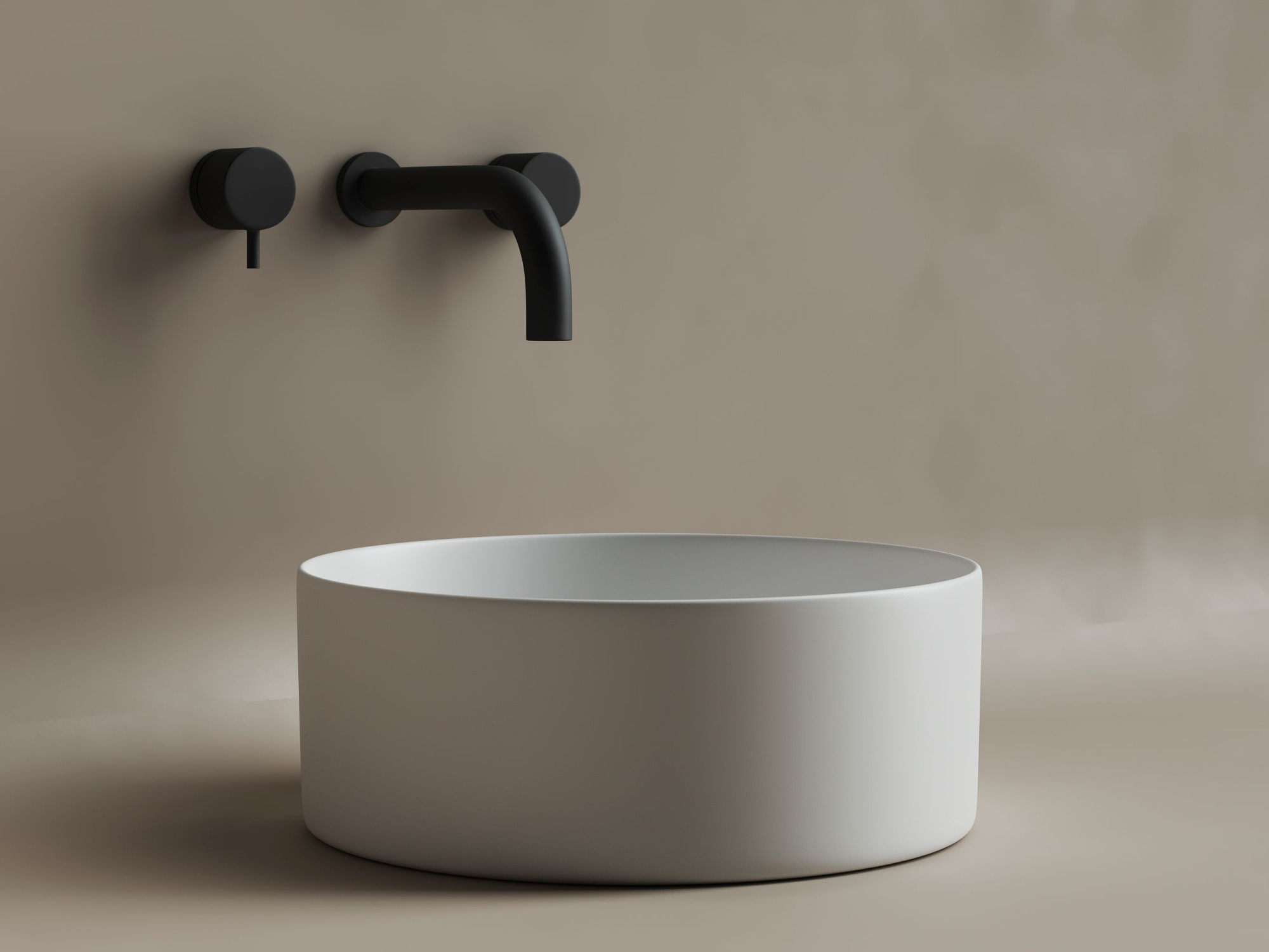 Умывальник чаша накладная круглая CN6032MW