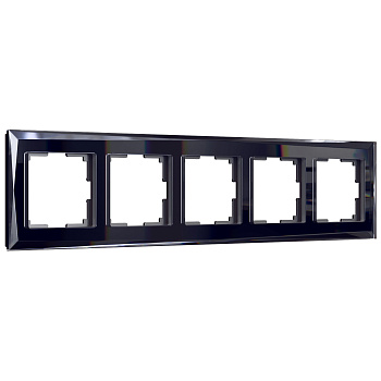 Рамка на 5 постов Diamant (черный) Werkel