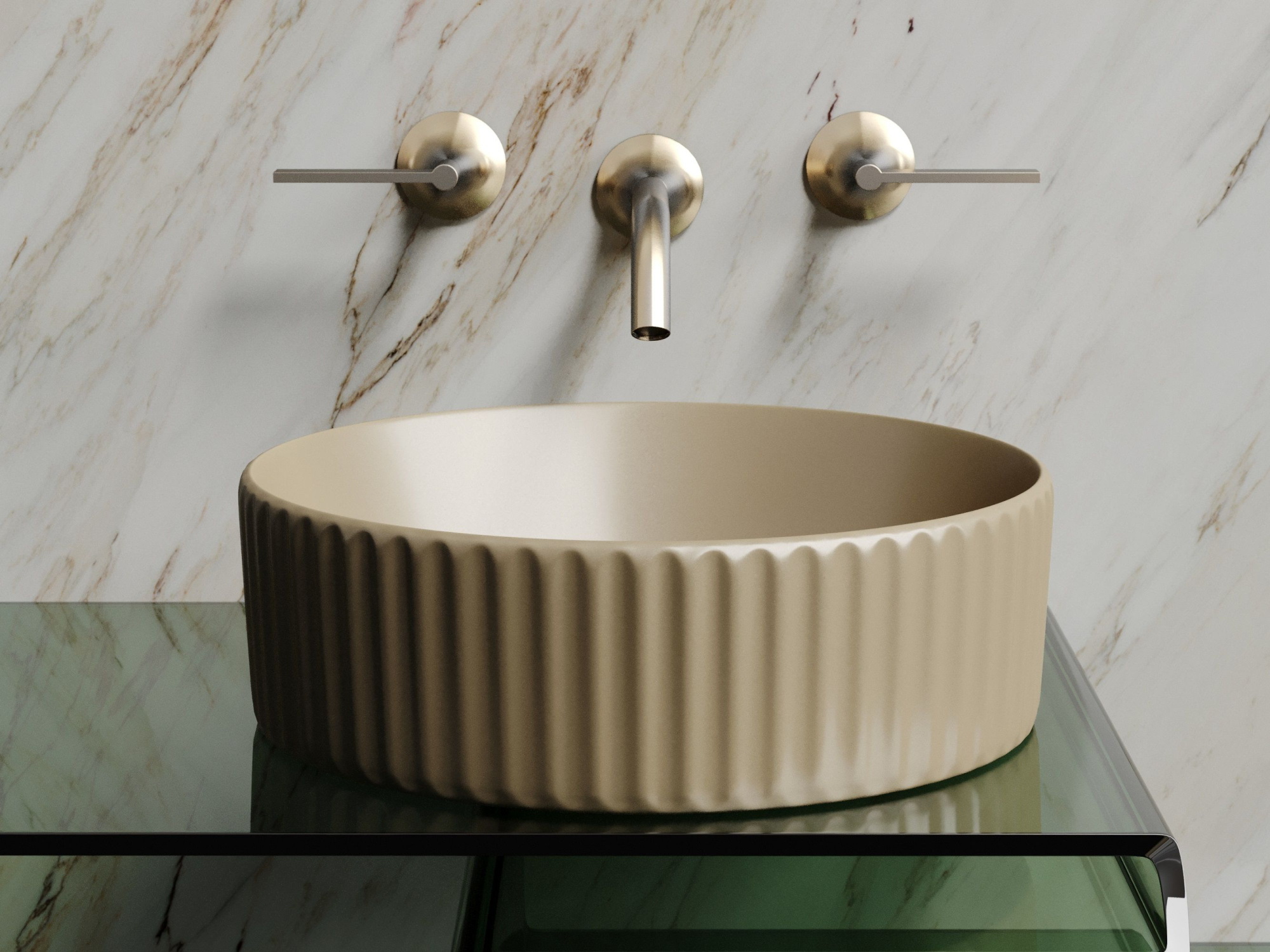 Умывальник чаша накладная круглая CN6057MC