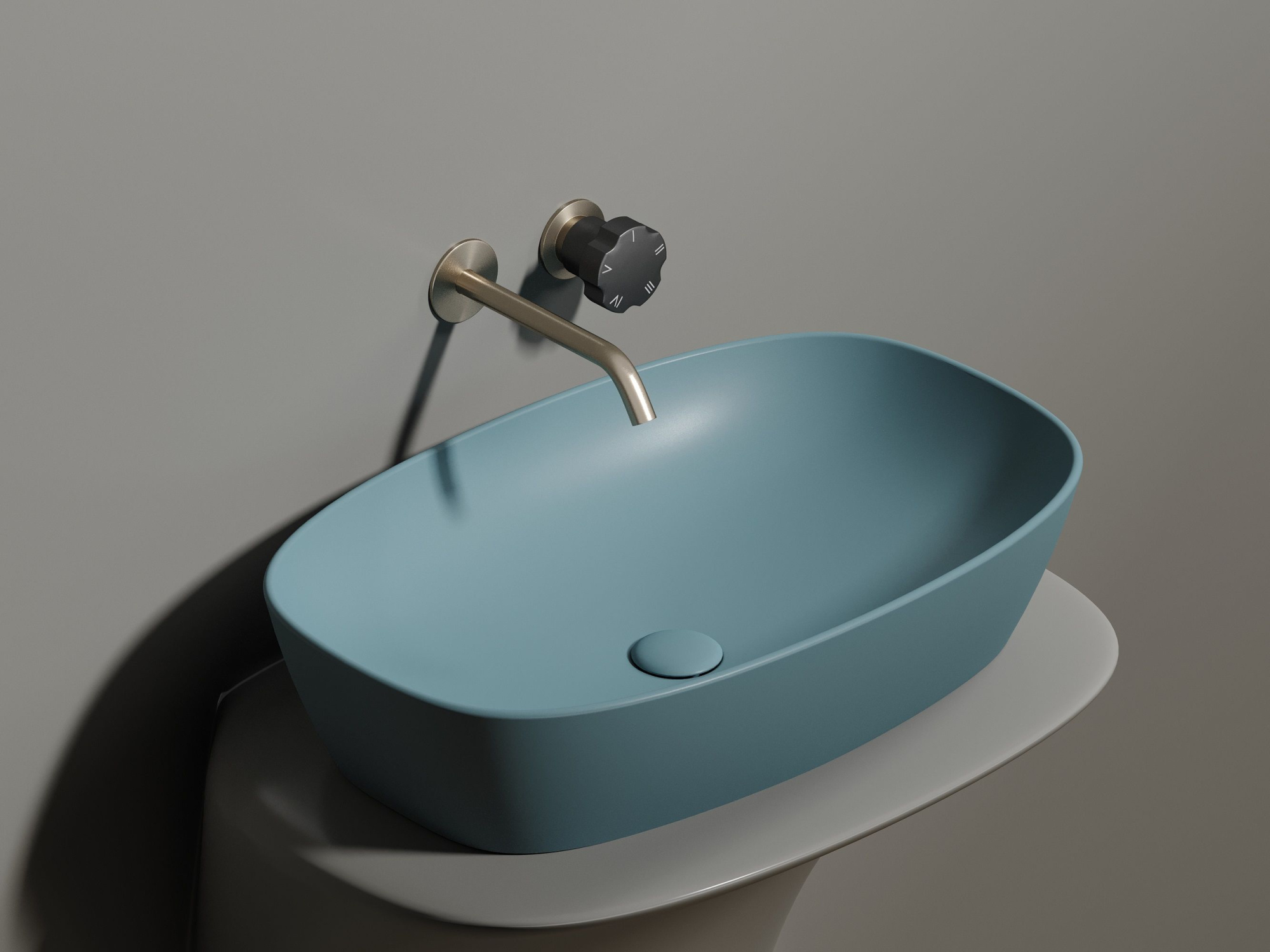 Умывальник чаша накладная овальная CN6049MLG