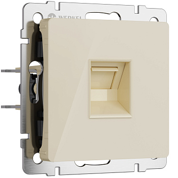 Розетка Ethernet RJ-45 (айвори акрил) Werkel