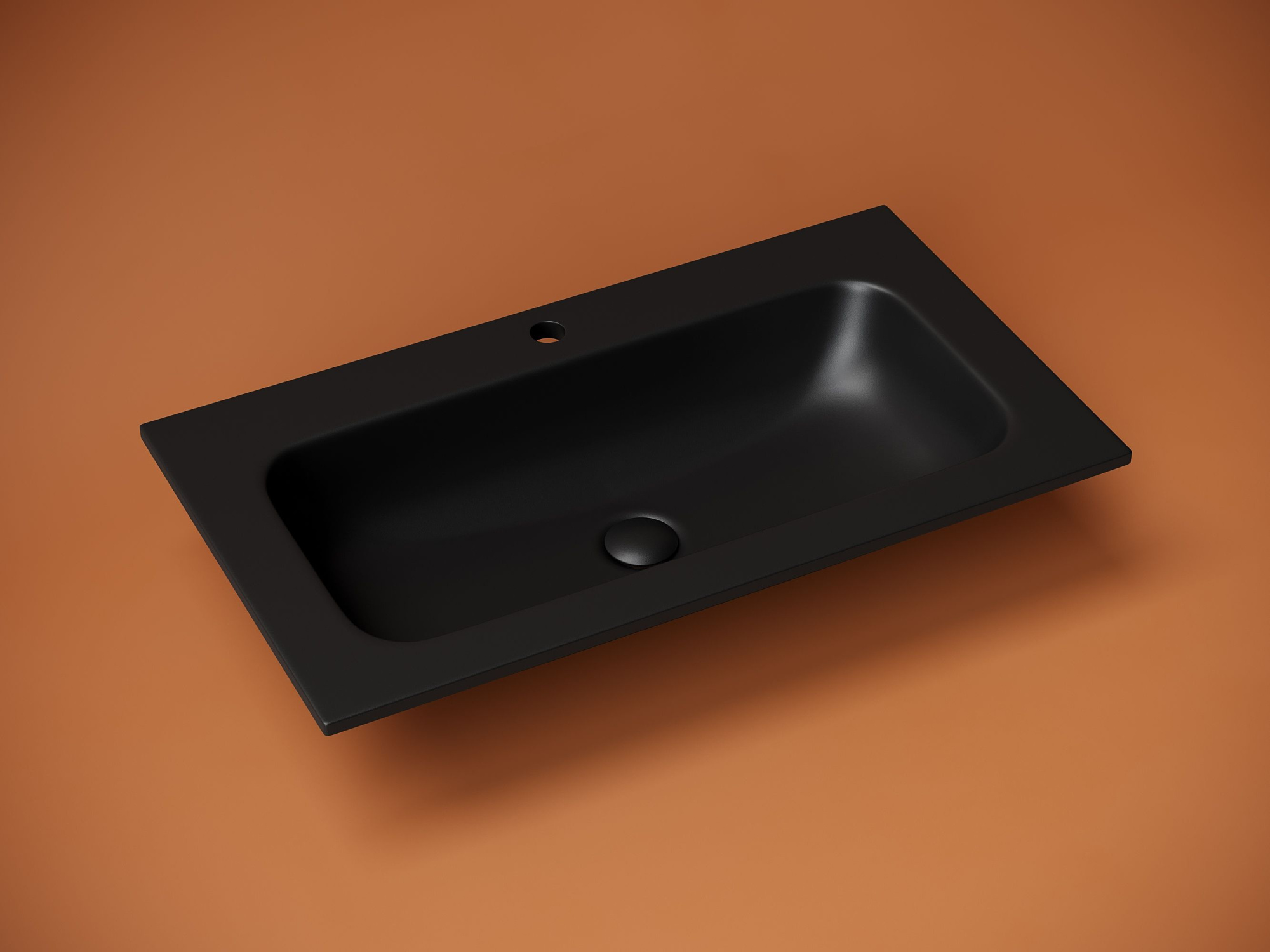 Раковина накладная Grace прямоугольная c отверстием под смеситель CN7012MB