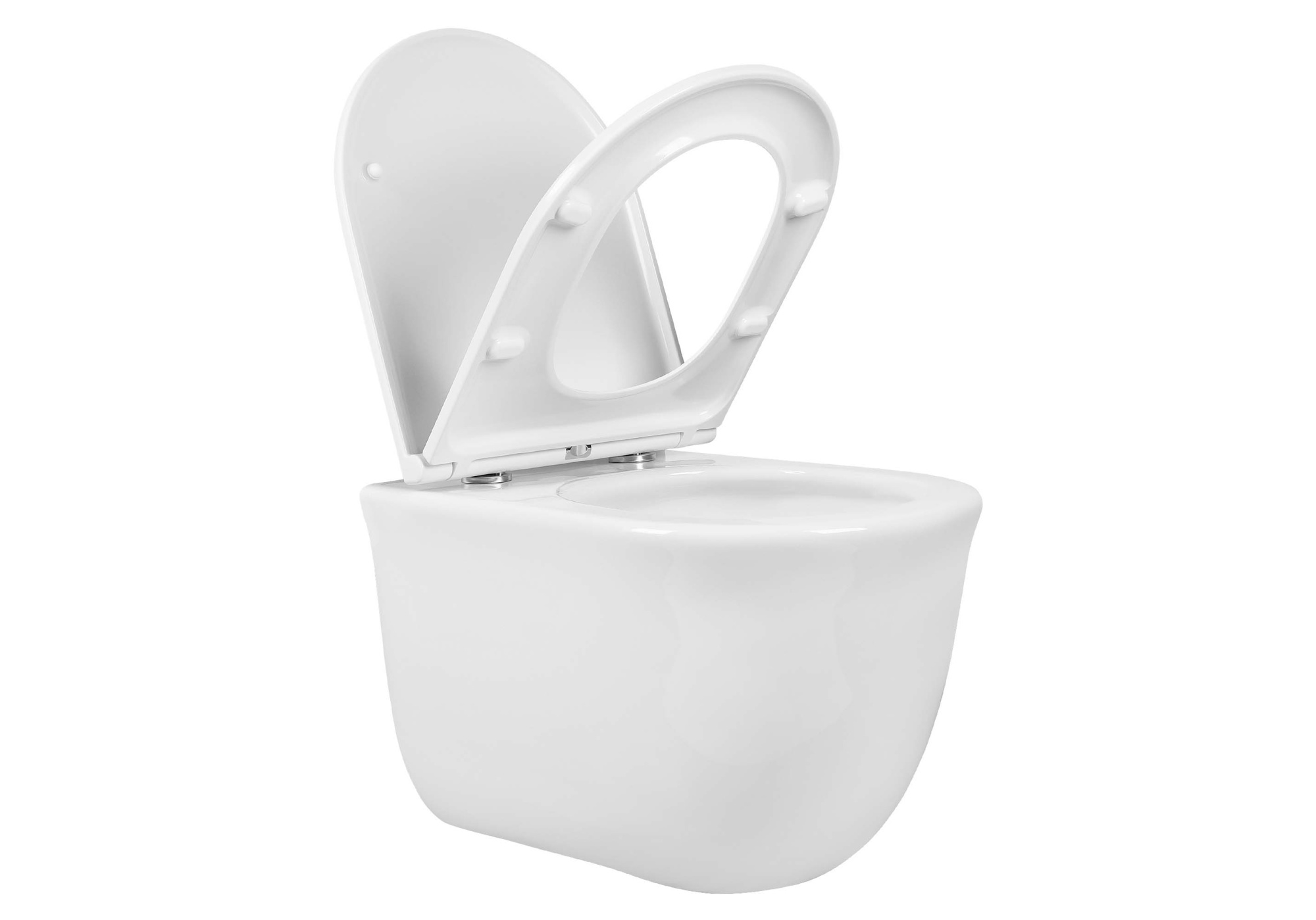 Унитаз подвесной безободковый Aquatek КЛАССИК AQ1112T-00, смыв торнадо 490*365*340 с легкосъемным сиденьем Soft Close