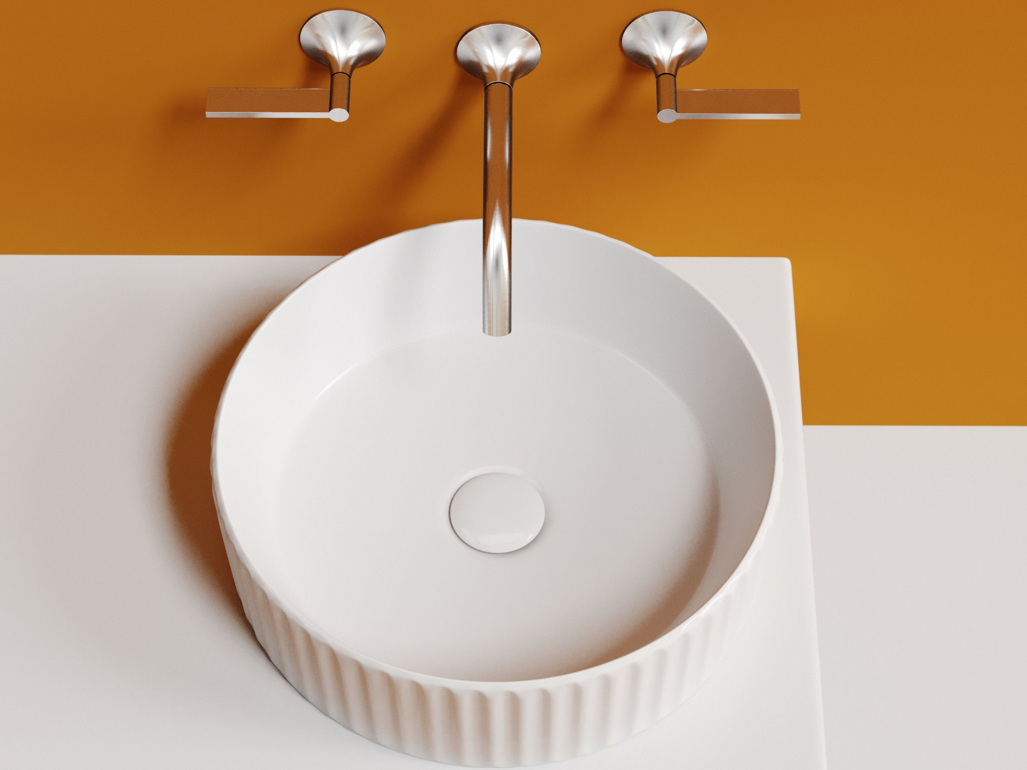 Умывальник чаша накладная круглая CN6057