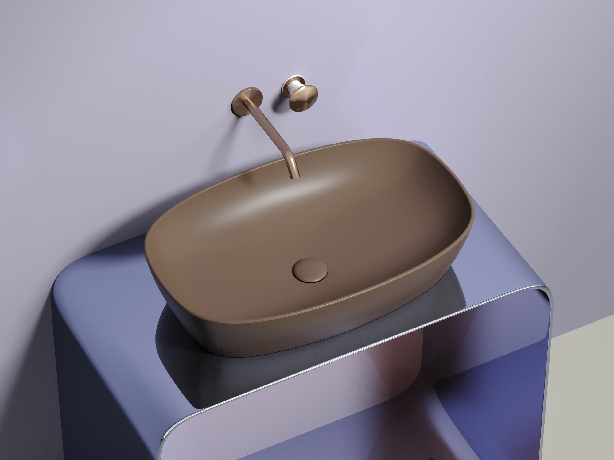 Умывальник чаша накладная овальная CN6049MDB