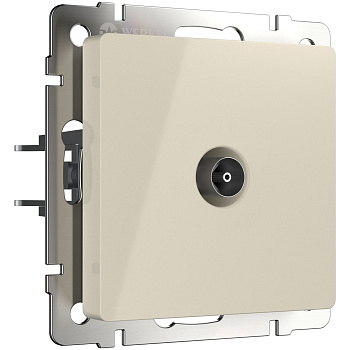 ТВ розетка проходная (слоновая кость) Werkel